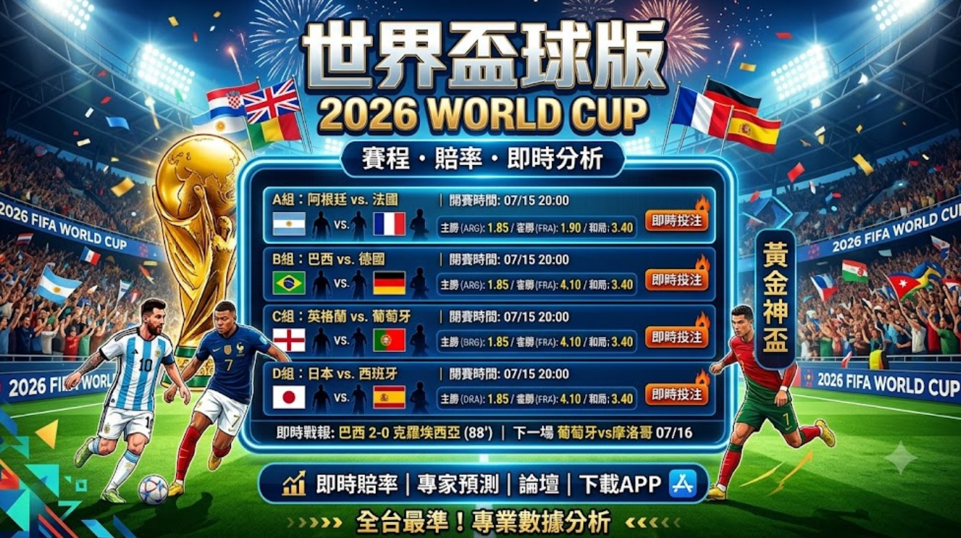 世界盃球版是什麼？新手必看世足投注教學，讓分、大小球一次搞懂！